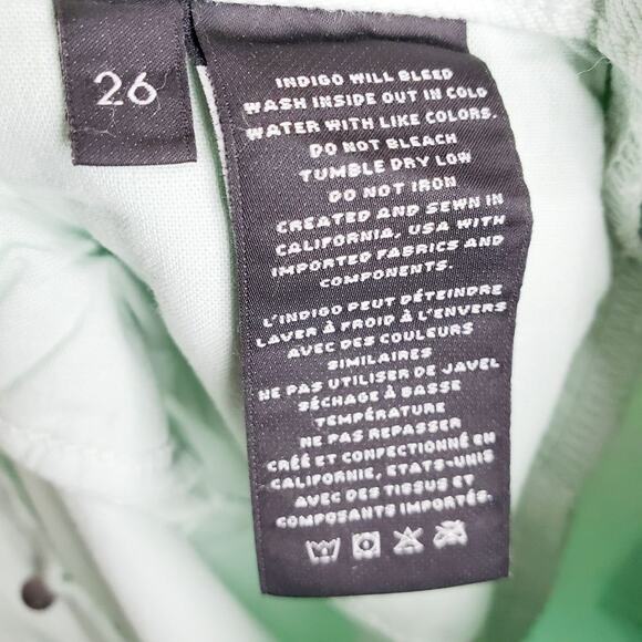 J Brand Wynne High Rise Cropped Straight Jeans 26 NWT Green Spearmint Distressed - Picture 11 of 12